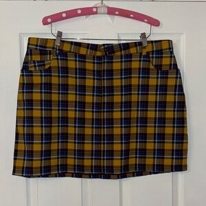 MAKE A BUNDLE! Plaid Yellow and Blue Women's Skirt